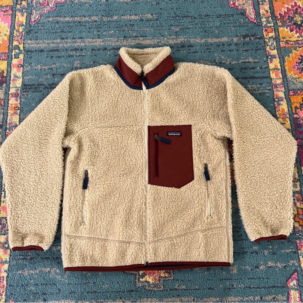 Patagonia Classic Retro-X Jacket - Mens’s - Size M - Dark Natural w/Sequoia Red